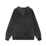 Men Hoodie Washed Old Hooded Sweater Men's Loose Casual
