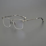 CHH Chrome Hearts Glasses fashion pure titanium dragon pattern carved half frame glasses