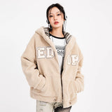 Men Cotton Padded Jacket Coat Double-Sided Wear Berber Fleece Cotton Coat Men's Winter Loose Cotton Coat Coat