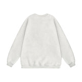 Men Hoodie Bread Burger Print round Neck Pullover Top Autumn and Winter