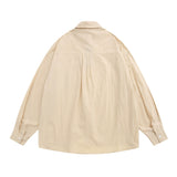 Men Long Sleeved T Shirt Cartoon Embroidery Shirt Coat Men's Loose Casual Spring and Autumn Long Sleeve Shirt