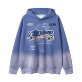 Unisex Vintage Hoodie hip hop gradual change hooded sweater