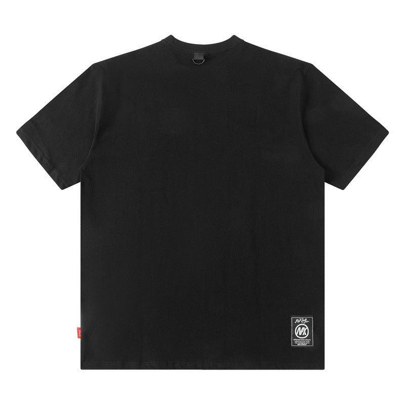 Men T Shirt Loose High Street Short-Sleeved T-shirt Men's Fashion Printing