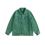 Unisex Jacket Autumn Washed Dyed Denim Coat