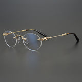 CHH Chrome Hearts Glasses Versatile Plated Vintage Round Glasses Frame Myopia Glasses Frame