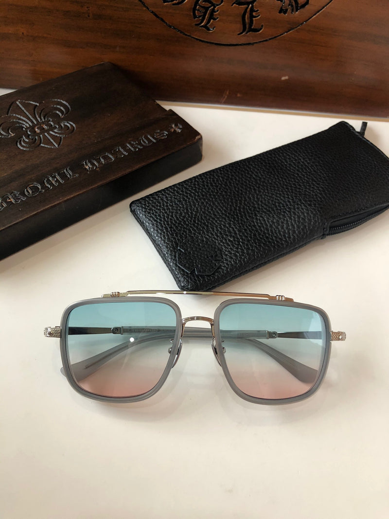 Chrome Hearts Sunglasses Fashion Titanium Large Frame Square Pull Wind Sunglasses