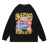 Men Long Sleeve Shirt Gothic Style Printed Sweater Men's and Women's Hip Hop Retro Long Sleeve T-shirt