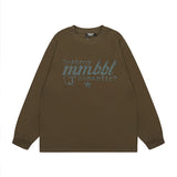 Men Long Sleeve Shirt Casual Long Sleeve Couple T-shirt Men and Women out Door Mechanical Style Loose