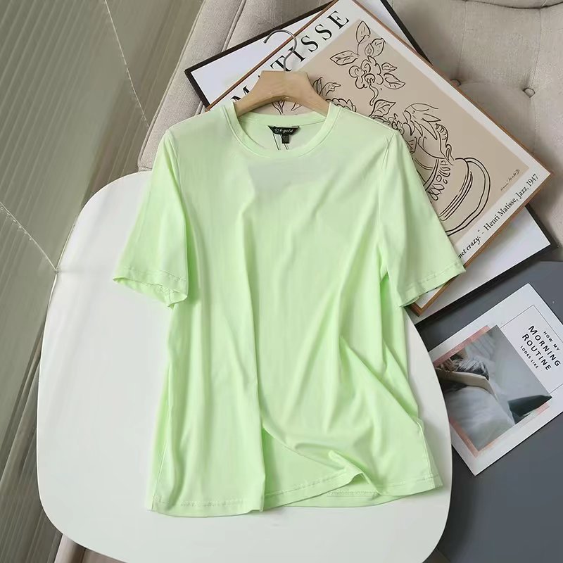 Women's T-Shirt Spring/Summer Loose-Fitting Pure Cotton Short Sleeves T-shirt Women's Simple