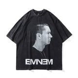Men T Shirt Fashion Brand Vintage Printed T-shirt round Neck Short Sleeve Men and Women