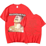 Vintage Rock Band Radiohead T Shirt Men Cotton T-shirts Hip