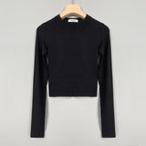 Women Long Sleeve Shirt Short Long Sleeve Top Female