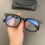 CHH Chrome Hearts Glasses Black Frame Plain Silver Versatile Personality Myopia Glasses Frame