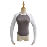 Women T-Shirt Long-Sleeved T-shirt Women's round Neck Bottoming Shirt Top