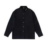 Men Long Sleeve T Shirt Solid Color Long Sleeve Men's Ins Fashion Brand Street Loose Half-Sleeve Top