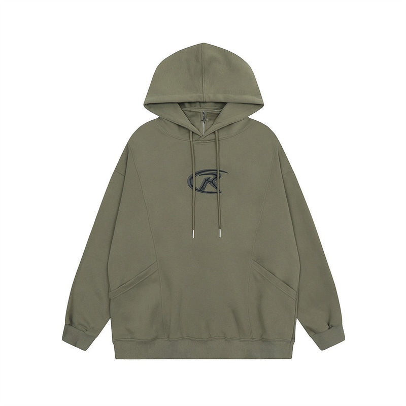 Men Hoodie Hoodie Men's Letter Loose Lapel Pullover Hoodie