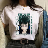 Anime T Shirt Zenin Maki Graphic Printed Round Neck