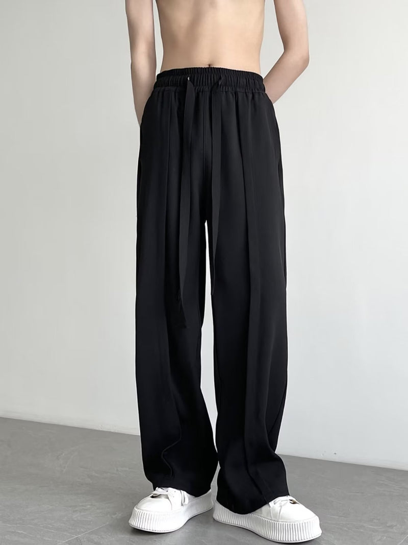 Men Sweatpants Men's Summer Drape Wide Leg Loose Straight Casual