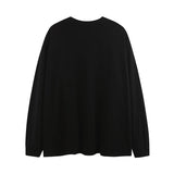 Men Long Sleeve Shirt Printed Vibe Style Long Sleeve Bottoming T-shirt Men and Women All-Matching Loose