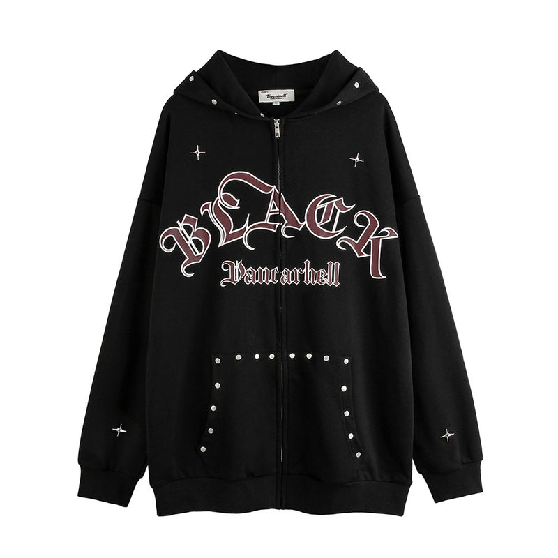 Men Hoodie Printed Hoodie Men's Spring and Autumn Baggy Coat