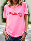 Women's Independence Day T Shirt Printed Short-Sleeved T-shirt