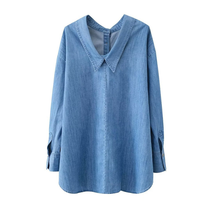 Women's T-Shirt Spring Versatile Casual Loose Denim Shirt