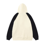 Men Hoodie Stitching Raglan Sleeve Loose Casual Hoodie Spring and Autumn