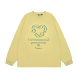 Men Long Sleeve Shirt Retro Casual Long Sleeve T-shirt Men and Women Autumn All-Match Bottoming Shirt