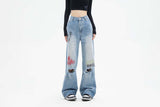 Unisex Pants Women's Straight Jeans