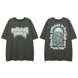 Men's T Shirt Printed Short-Sleeved T-shirt Men's and Women's Ins Couple's Tops