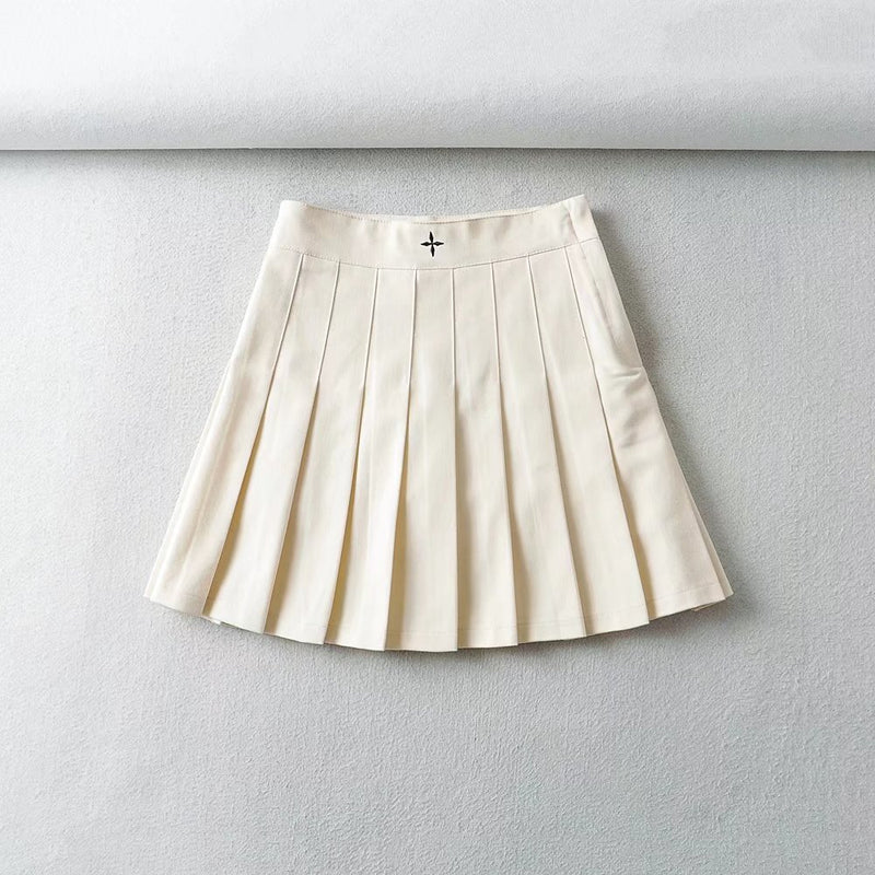 Women Skirt Preppy Style Spring High Waist Skirt Trendy Sports