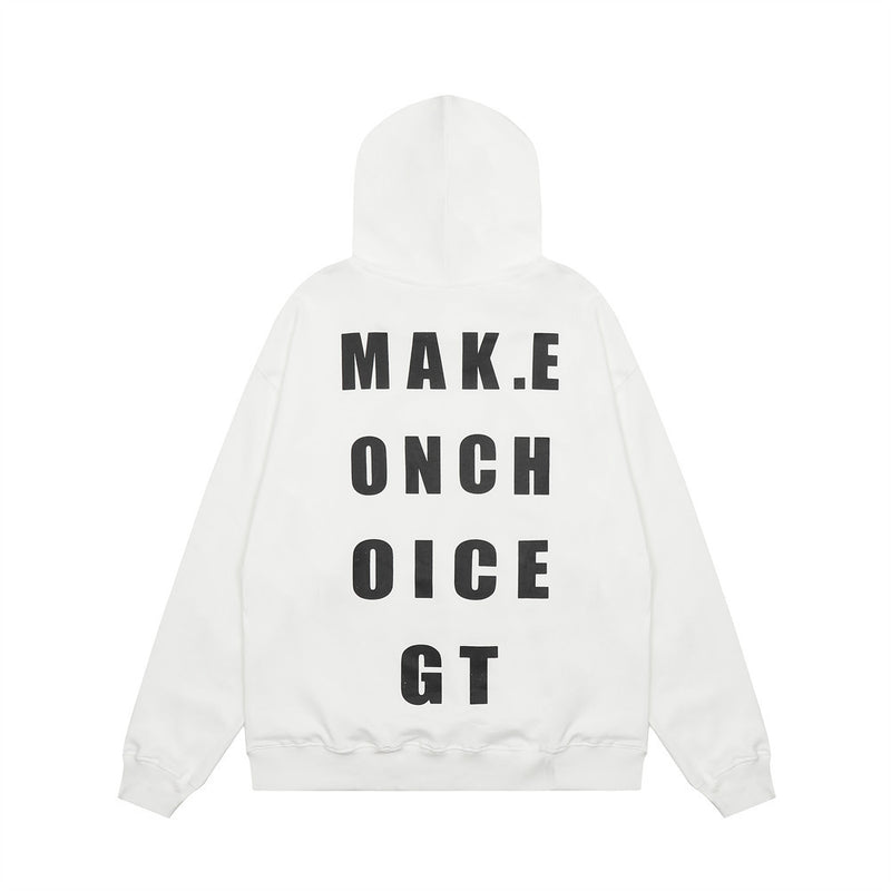 Men Hoodie Printed Hoodie Male English Letters Loose