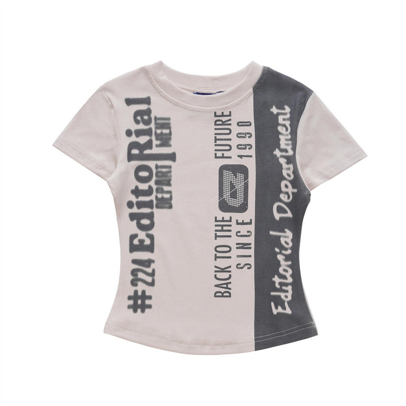 Women T-shirt Printed Short-Sleeved T-shirt Summer O-neck Short