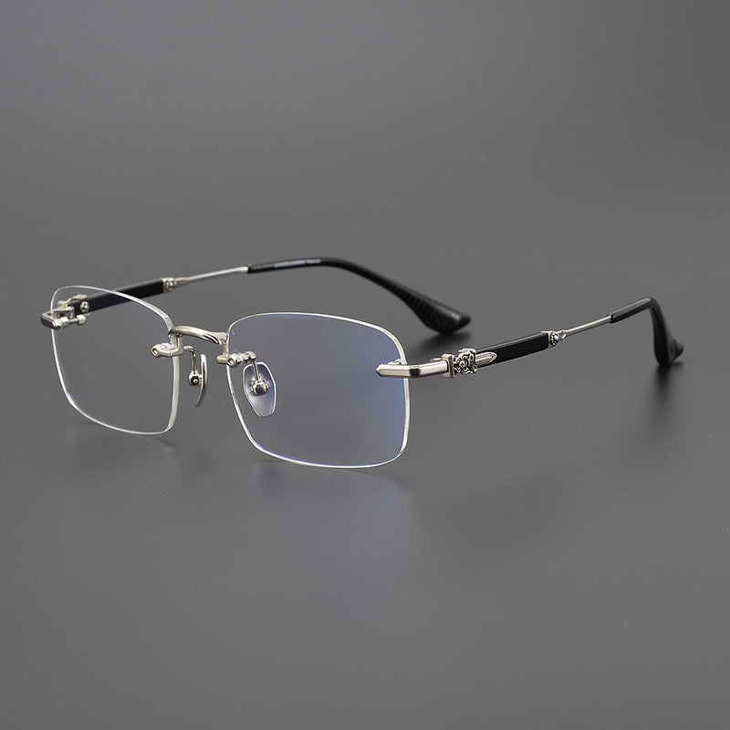 CHH Chrome Hearts Glasses Pure Titanium Frameless Business Myopia Glasses Frame
