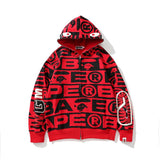 Bathing Ape Hoodie Shark Loose Hooded Sweater Jacket