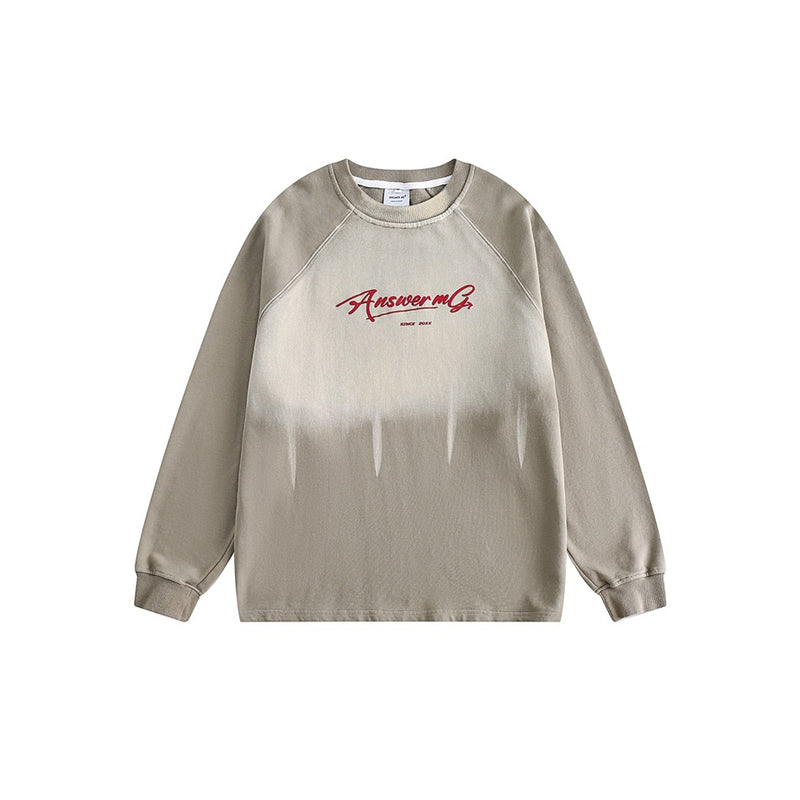 Unisex Hoodie Personality Raglan Sleeve round Neck Sweater Men's and Women's Tops