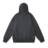 Men Fleece Lined Hoodie Embroidered Letter Hooded Sweater Men's Ins Loose Casual Autumn and Winter