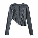 Women's T-Shirt Spring round Neck Bottoming Shirt Women's Long-Sleeved Top