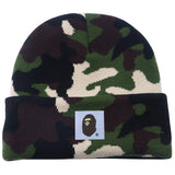 Bathing Ape Hat Camouflage Knitted Hat Skateboarding