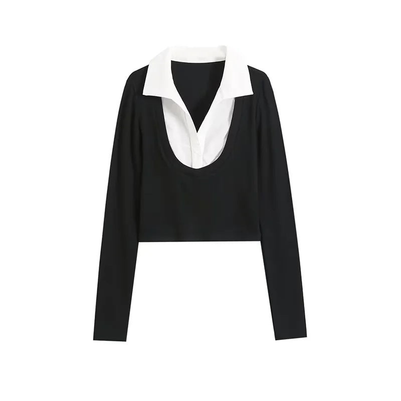 Women T-Shirt Long Sleeve T-shirt for Women Short Spring and Autumn
