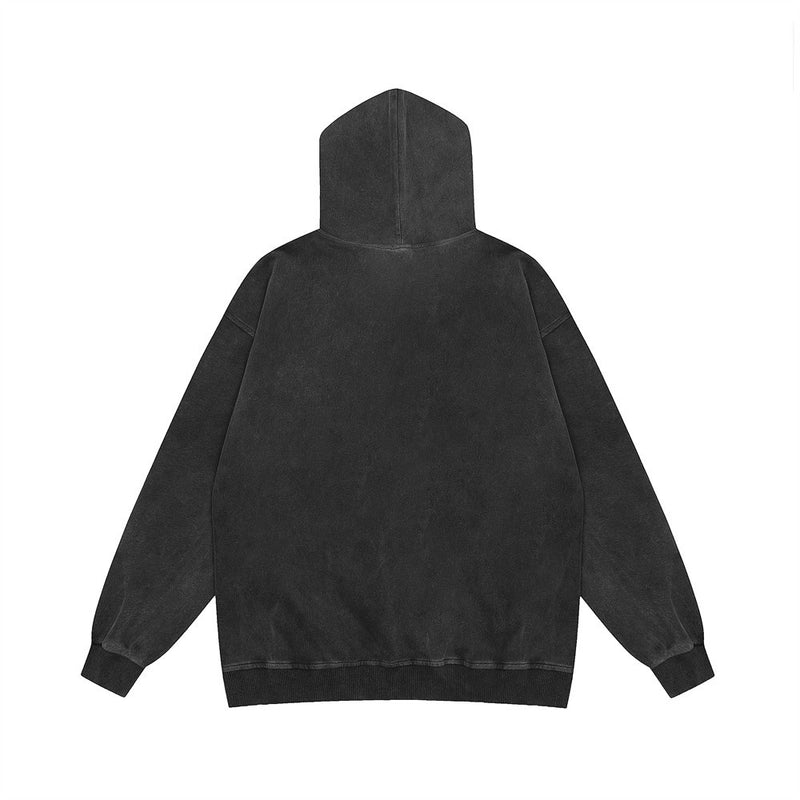 Men Hoodie Character Printed Hoodie Men Hiphop Hip Hop Rock Washed Distressed Loose Hoodie