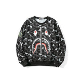 Bathing Ape Sweatshirts Digital Pixels Camouflage Pullover Sweater Men's and Women's round Neck Thin Coat