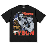 Mike Tyson T Shirt Boxer Character Printing Loose and Old