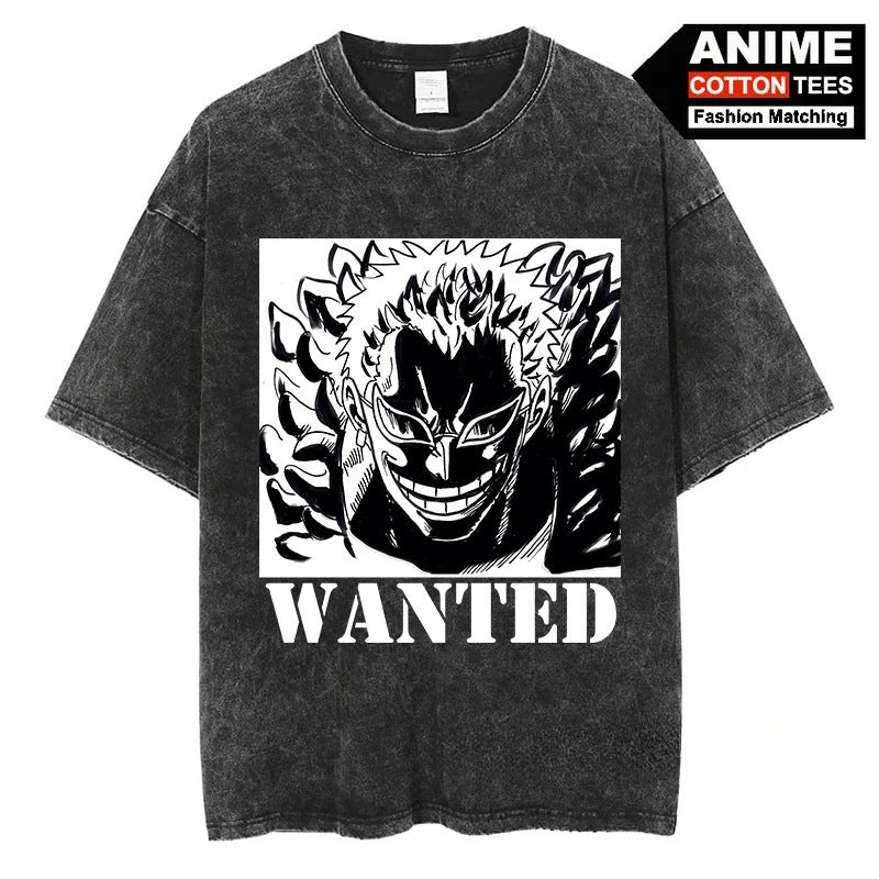 One Piece Doflamingo T Shirt Anime Print Clothes Y2k Harajuk