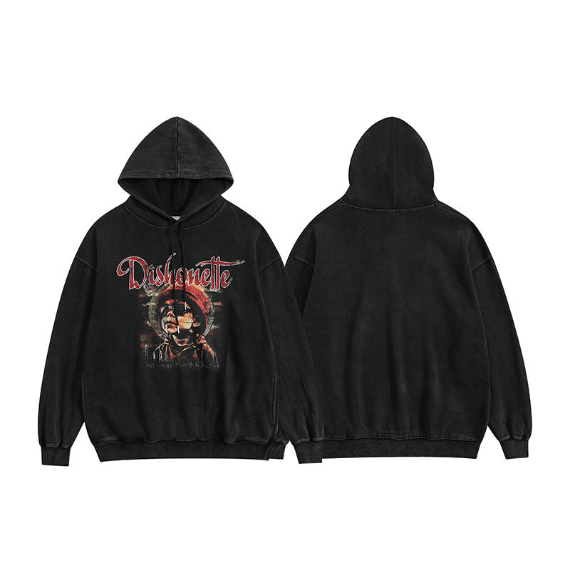Unisex Vintage Hoodie Vintage Printed Jacket