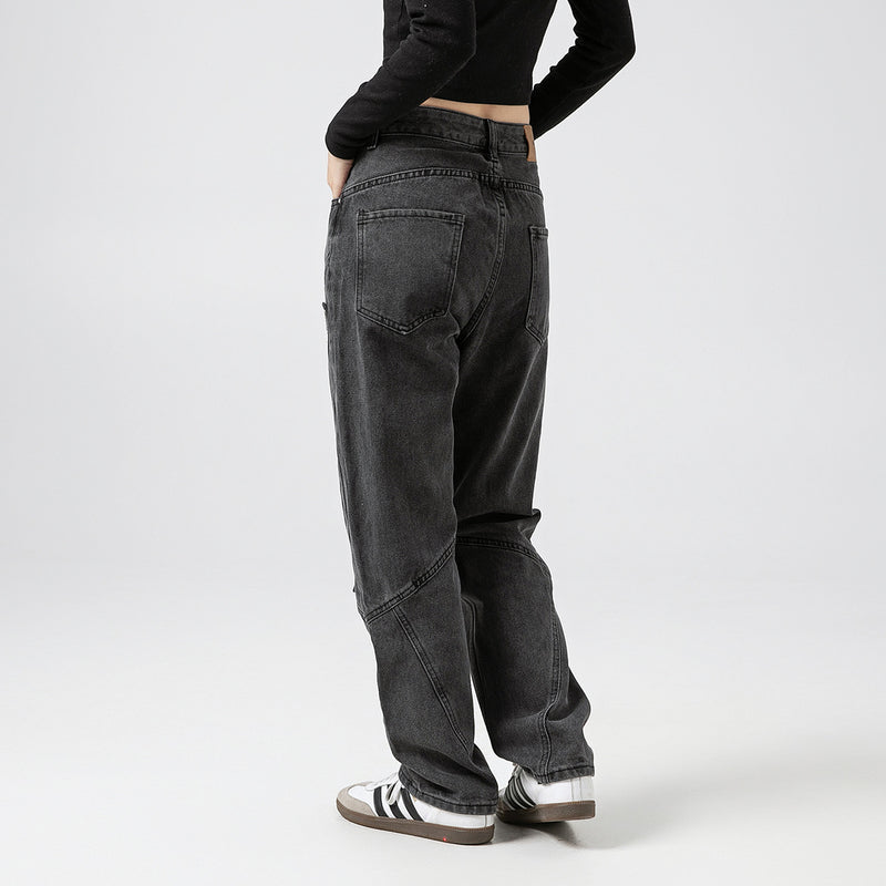 Unisex Jeans Men's and Women's Loose Straight Jeans