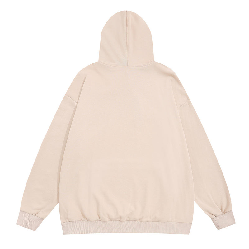 Men Hoodie Cartoon Bear Printed Pullover Hoodie