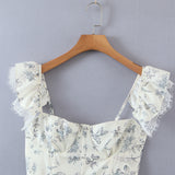 Women T-Shirt Summer Casual Printed Slim-Fit Sling Blouse
