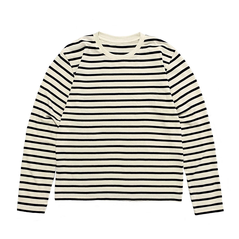 Kapital T Shirt Pingtian Hehong Arm Smiling Face Crew Neck Casual Cotton Striped Long Sleeved T-shirt