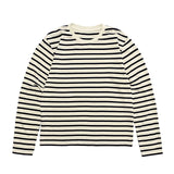 Kapital T Shirt Pingtian Hehong Arm Smiling Face Crew Neck Casual Cotton Striped Long Sleeved T-shirt